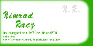 nimrod racz business card